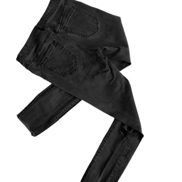 Black Rockstar Distressed Mid-Rise Skinny Jeans - Size‎ 8 - Picture 4 of 5